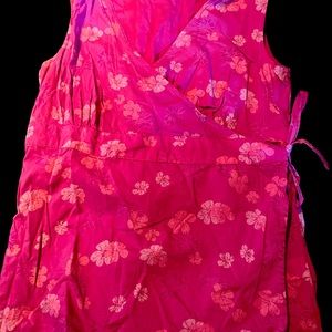 Sonoma pink wrap cotton dressy tank muscle small